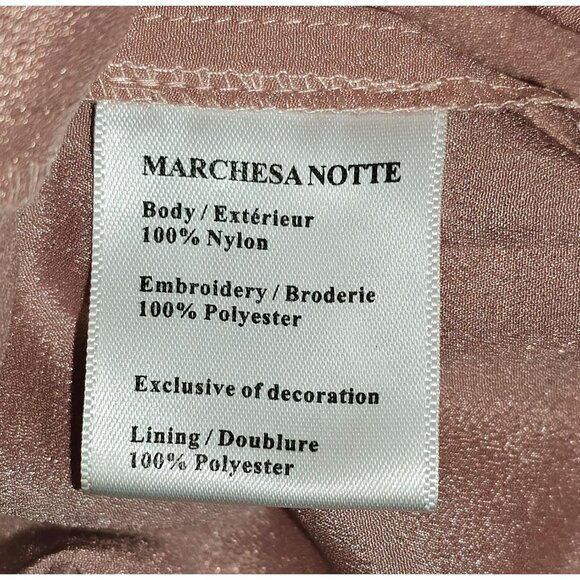 Marchesa Notte Women Red Pink Embroidery Tea Length Dress Off Shoulder Sz 6 2569 - Picture 10 of 16